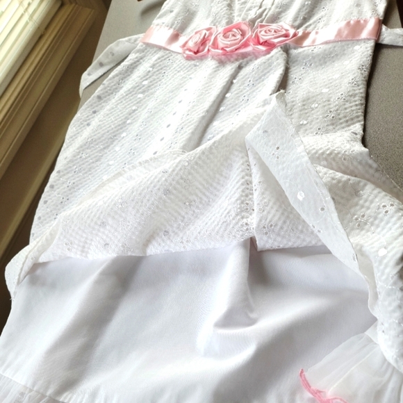 BONNIE JEAN EMBROIDERED LACE TRIM TIE‎ BACK DRESS - Picture 6 of 8